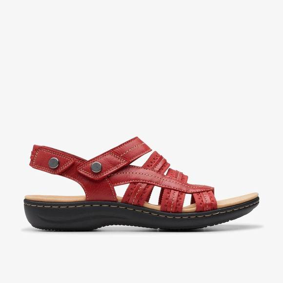 NEW CLARKS women's laurieann erin sandal in red combi - Picture 1 of 6